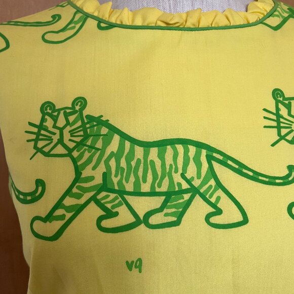 Vintage RARE Vested Gentress 1960s Tiger Print A-line dress - Picture 6 of 7